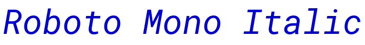 Roboto Mono Italic шрифт